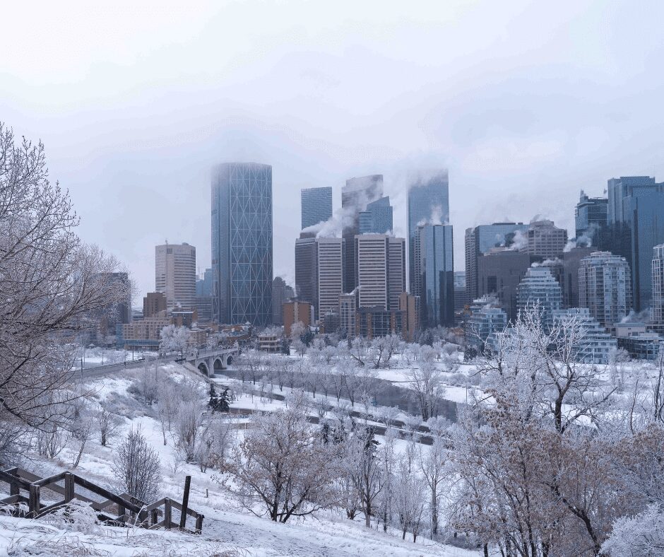 Calgary in the winter